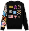KBAPE A Bathing Ape Patched Crew Sweat Blac