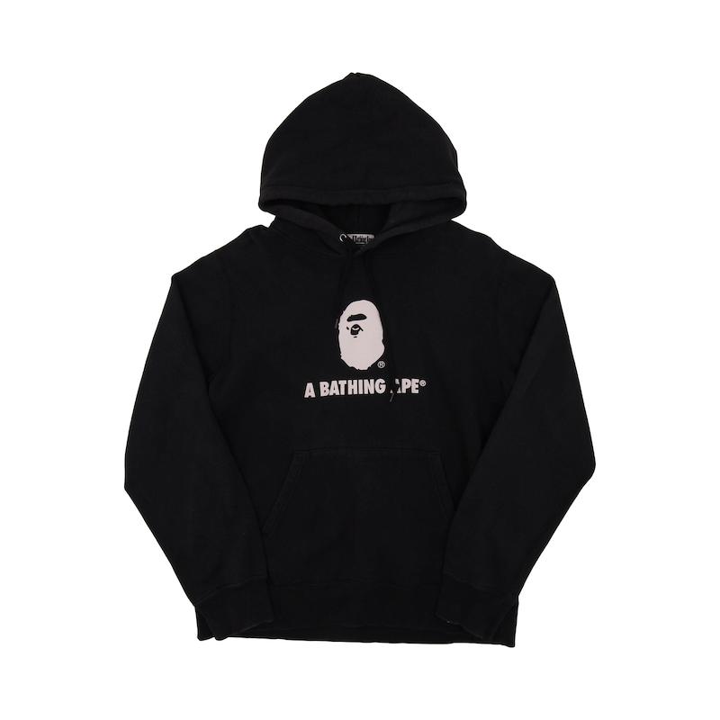 BAPE College Overdye Pullover Hoodie Black