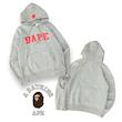 BAPE Happy New Year Spell Out Hoodie Grey