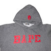 BAPE Happy New Year Spell Out Hoodie Grey