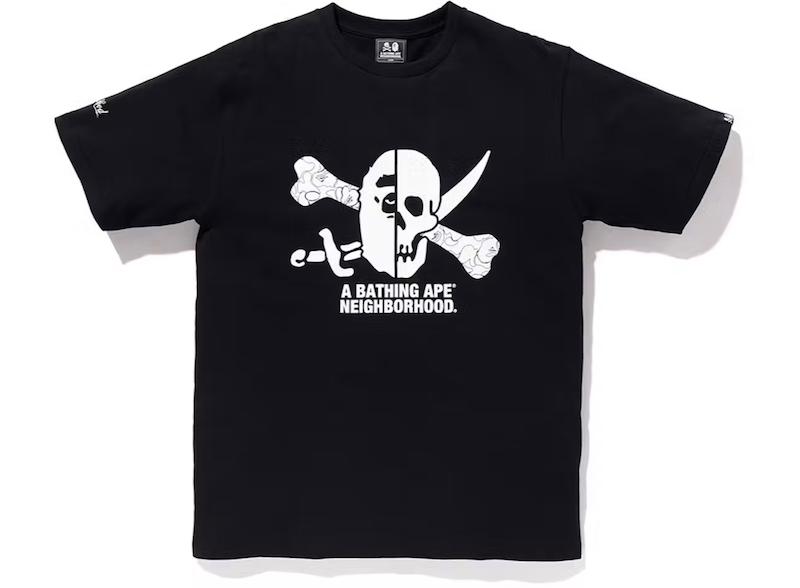 BAPE x Neighborhood Ape & Skull T-Shirt Black
