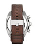 ساعت مردانه دیزل Diesel Men’s Overflow Chronograph Watch DZ4340 با بند چرمی قهوه‌ای و صفحه آبی | Brown Leather / Blue Dial