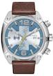 ساعت مردانه دیزل Diesel Men’s Overflow Chronograph Watch DZ4340 با بند چرمی قهوه‌ای و صفحه آبی | Brown Leather / Blue Dial
