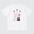 Kaws + Warhol Kissing Graphic White T-Shirt 341-476350