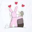 Kaws + Warhol Kissing Graphic White T-Shirt 341-476350