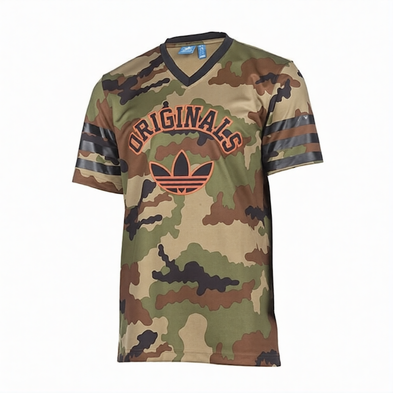 AB7787 تیشرت مردانه آدیداس Adidas Camo Baseball AOP V‑Neck Originals – AB7787