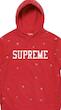 Supreme Eyelet Hooded Sweatshirt Red