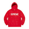 Supreme Eyelet Hooded Sweatshirt Red