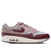 NikeAir Max 1 Essential Premium Cement Grey Burgundy Crush