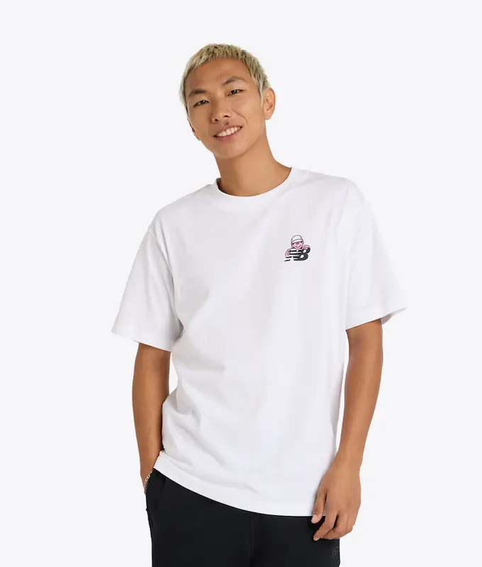 NEW BALANCE X FACE OKA CHARACTER T-SHIRT WHITE