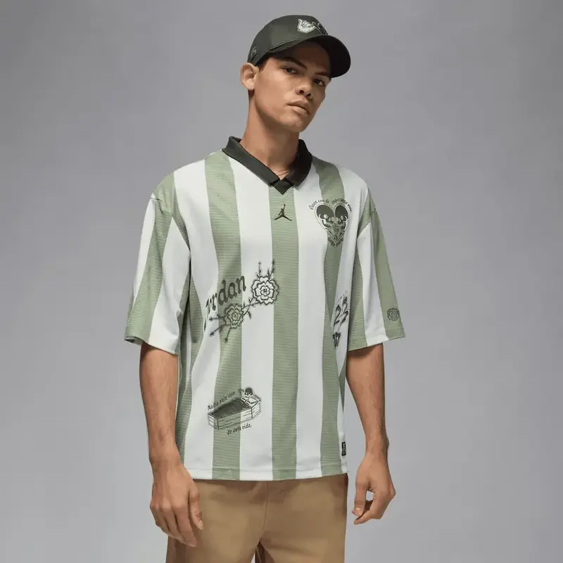 Jordan Brooklyn Goalie Top Mens Short Sleeve Shirt Jade Horizon Phantom Dark