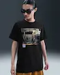 NIKE Solid Women Round Neck Black T-Shirt 