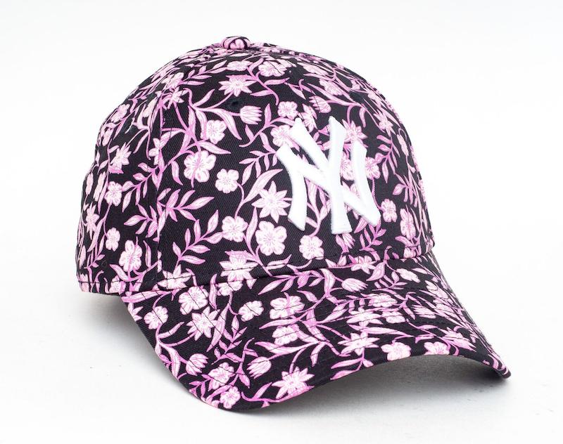 New Era 9FORTY Womens Floral Print New York Yankees Black Women's Cap