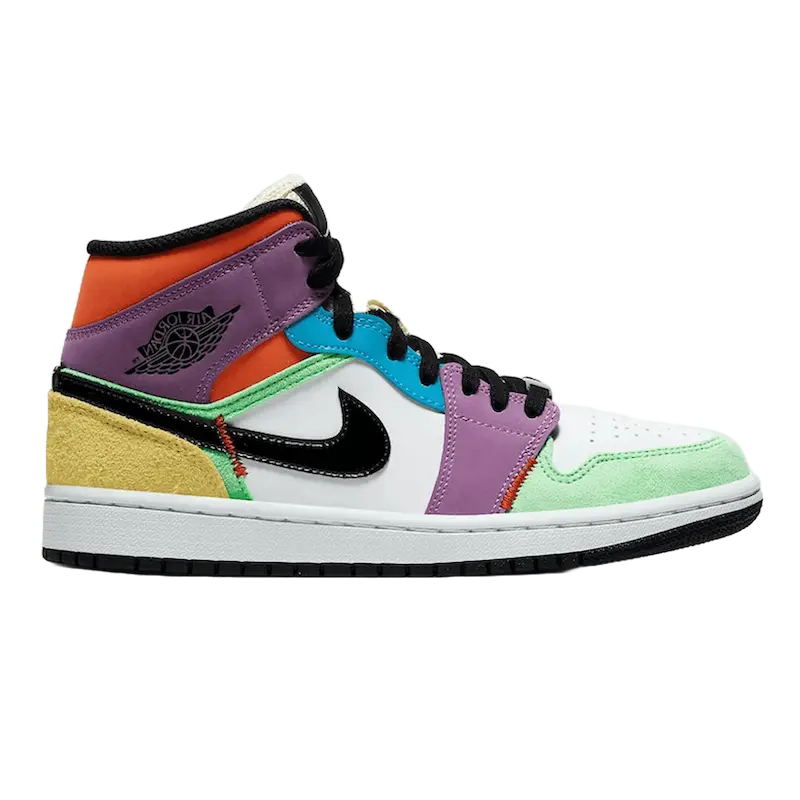 Air Jordan 1 Mid SE Multi-Color Womens | CW1140-100 