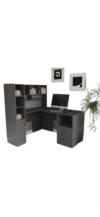 میز اداری مدیریت با کتابخانه