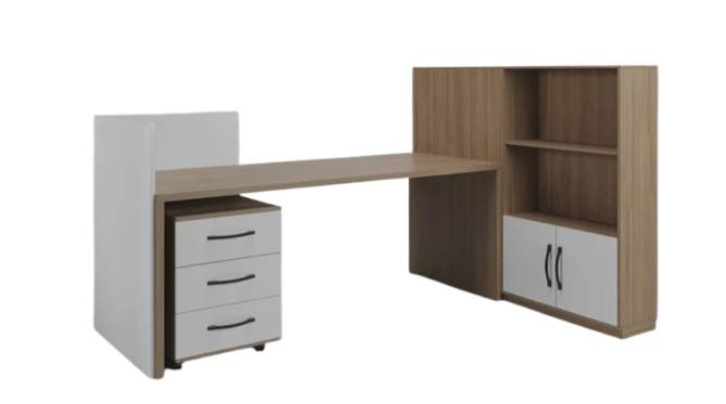 میز اداری مدیریت با کتابخانه