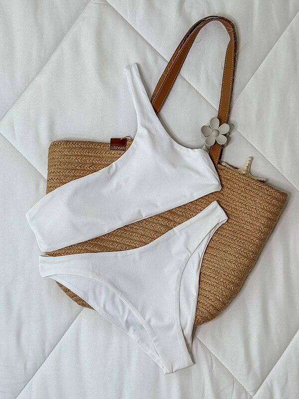 Shein - One Shoulder Bikini 