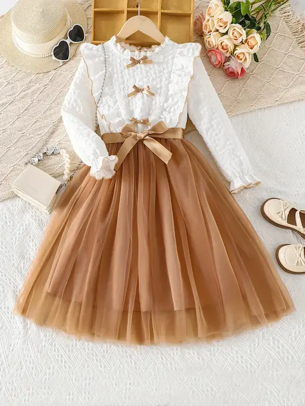 پیراهن مجلسی دخترانه (13 تا 5 سال) (TAR-38-TM) 