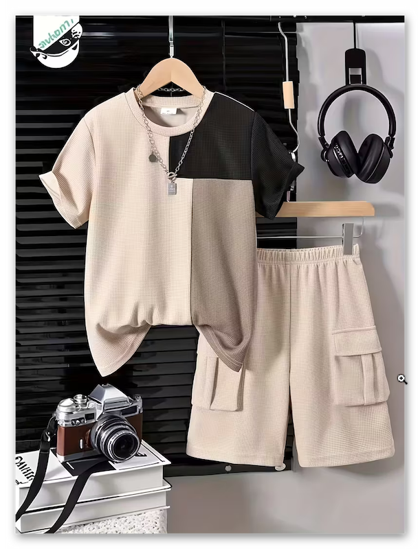 ست تیشرت و شلوارک پسرانه ( 5 تا 13 سال ) (Min-34.00- TM)