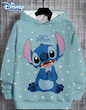 هودی دخترانه کلاه‌دار طرح استیچ برند DISNEY ( 5 تا 14 سال) (TAR-25-TM)