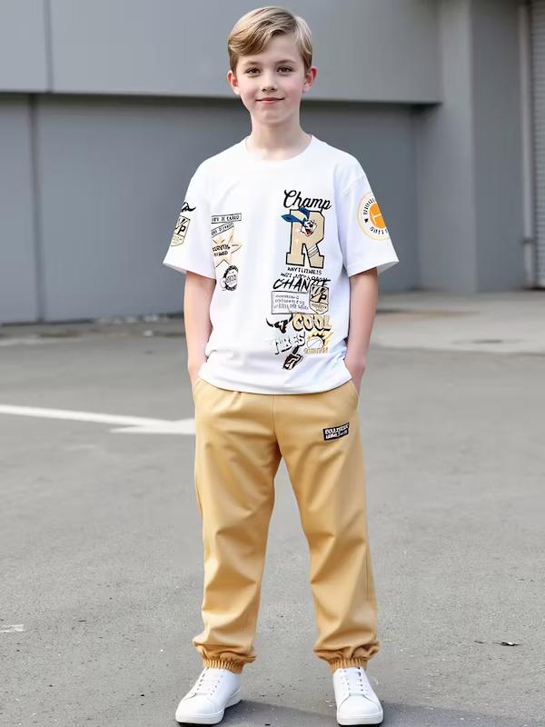 ست تیشرت و شلوار پسرانه (8 تا 12 سال)(Min-40-00- TM)