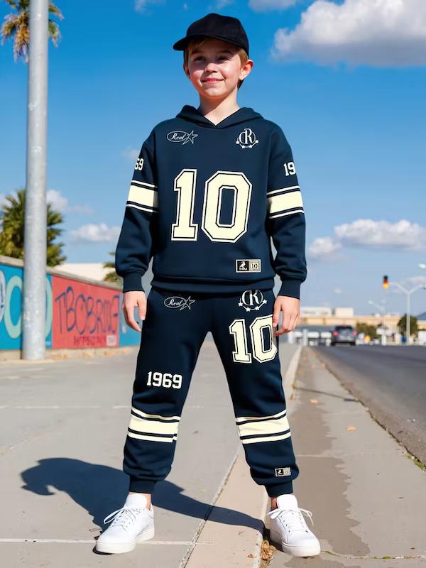 ست هودی و شلوار پسرانه ( 8 تا 12 سال )(Min-55.00-TM)