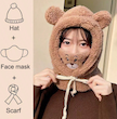 کلاه، ماسک و شال گردن دخترانه (TAR-27-SHEIN) 