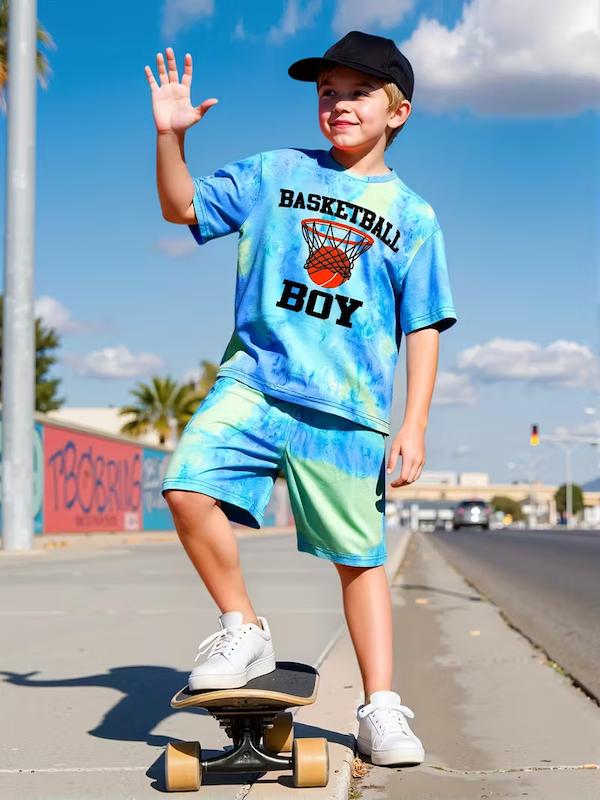 ست تیشرت و شلوارک پسرانه(8 تا 12 سال)(Min-32.00 TM)