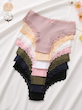 شورت بیکینی نخی راه راه راحت 7 تکه، لباس زیر زنانه ( XL تا S) (TAR-57-SHEIN)
