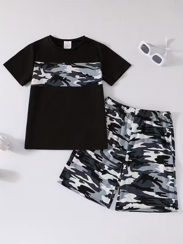 ست تیشرت و شلوارک پسرانه(8 تا 14 سال)(Min-18.20 TM)