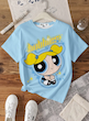 تیشرت آستین کوتاه یقه گرد زنانه مدل POWERPUFF GIRL ( L تا XS) (TAR-34-SHEIN)