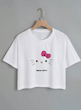 ست تی‌شرت آستین کوتاه و شلوارک طرح هلو کیتی برند SANRIO ( XL تا S) (TAR-19-SHEIN)