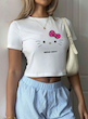 ست تی‌شرت آستین کوتاه و شلوارک طرح هلو کیتی برند SANRIO ( XL تا S) (TAR-19-SHEIN)