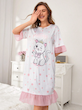 لباس خواب زنانه طرح گربه (XL تا S) (TAR-40-SHEIN)