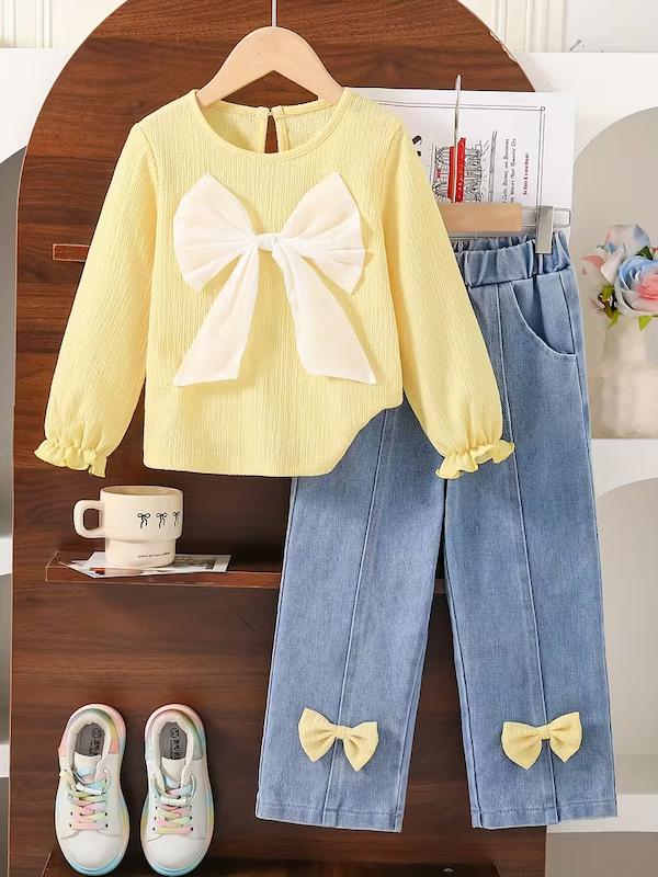 ست بلوز و شلوار دخترانه ( 8 تا 12 سال ) (Min.51.00-TM)