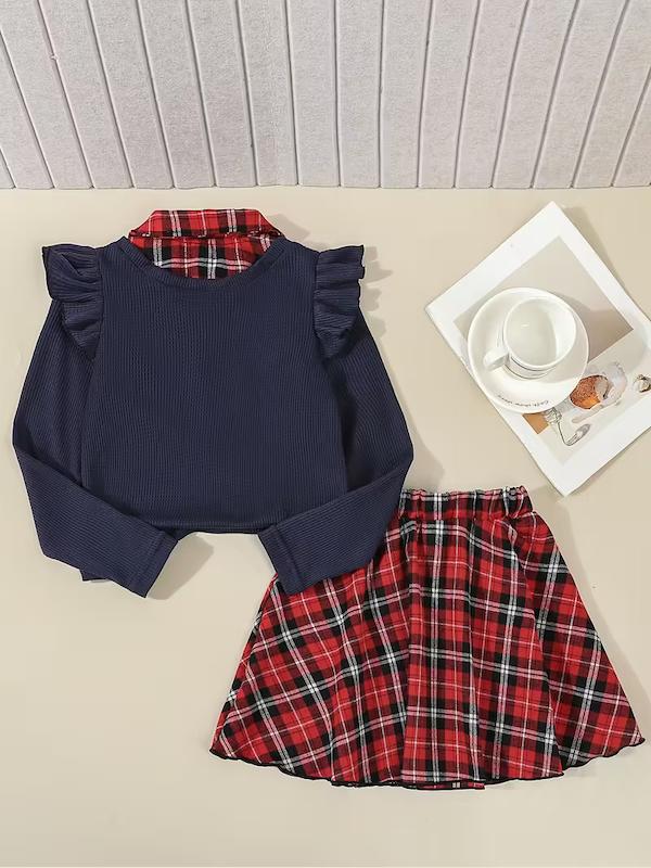 ست بلوز و دامن دخترانه ( 5 تا 14 سال ) (Min.38.00-TM)