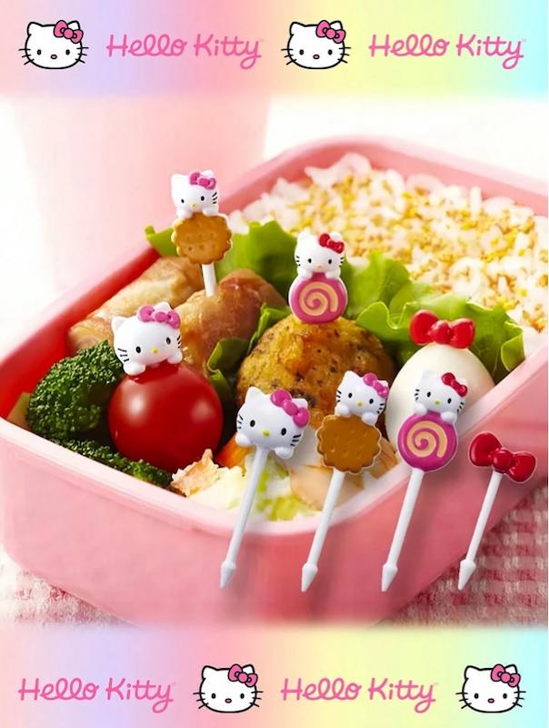 بسته 8 تایی چنگال میوه طرح هلو کیتی(Hello Kitty) (naf.shein.7.14)