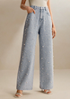 شلوار جین زنانه راسته Anewsta با مروارید تزیین شده (XL تا S) (TAR-108-SHEIN)