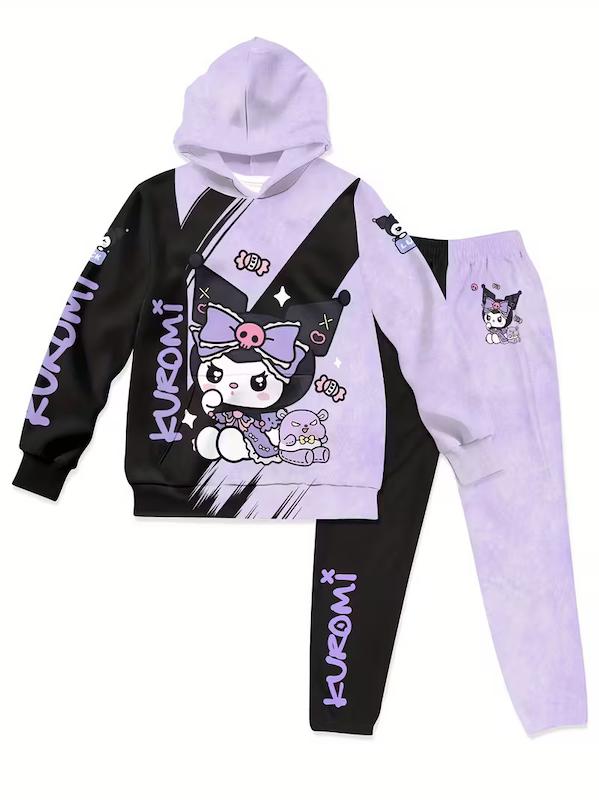 ست هودی و شلوار دخترانه ( 7 تا 14 سال )(Min-59.18-TM)