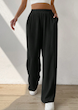 شلوار کتان دمپا گشاد SHEIN EZwear جیب کج ساده (L تا XS) (TAR-76-SHEIN)