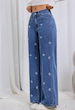 شلوار جین گشاد و بدون کشسان طرح پاپیونی زنانه  (XXL تا S) (TAR-94-SHEIN)