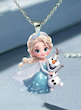 گردنبند دخترانه اکریلیک دو بعدی تخت دیزنی طرح  پرنسس السا و سفید برفی (TAR-8-SHEIN)