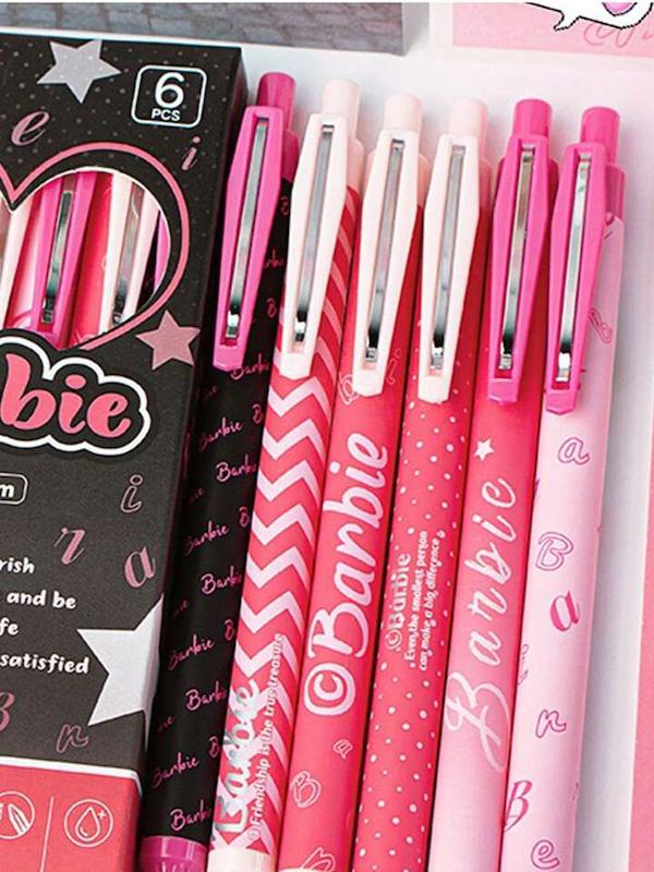 بسته ۶ عددی خودکار ژله‌ای باربی (sar-20-shein)