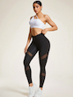 لگ یوگای زنانه مدل Cross Waist Mesh  (XL تا S) (TAR-39-SHEIN)