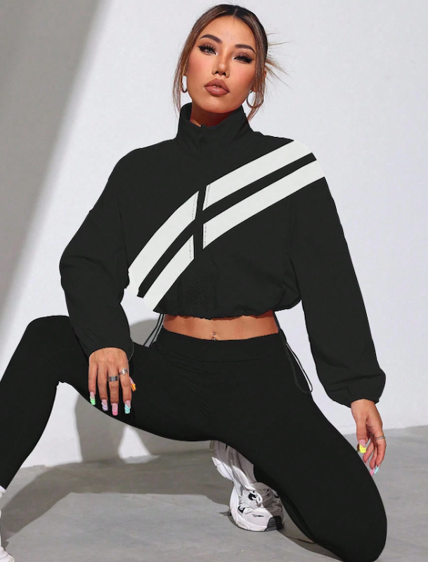 کاپشن ورزشی بنددار و زیپ‌دار (L تا S) (TAR-41-SHEIN)