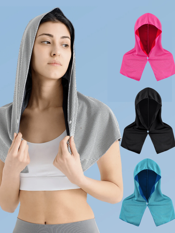 حوله خنک کننده کلاه دار یونیسکس  (XL تا S) (TAR-13-SHEIN)