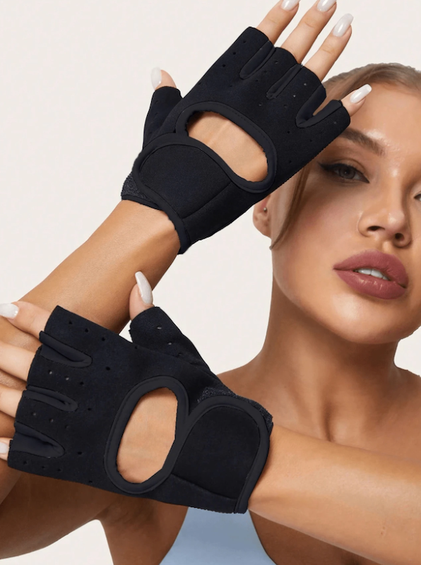 ۱ جفت دستکش تناسب اندام نیم انگشتی یونیسکس (TAR-15-SHEIN)