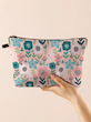  کیف لوازم آرایش زیپ دار طرح گل (TAR-18-SHEIN)