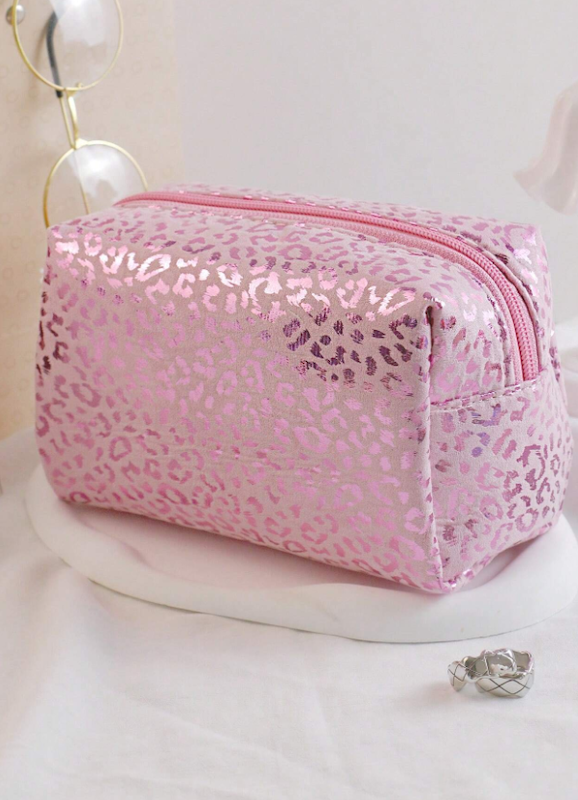 کیف لوازم آرایش مخمل طرح پلنگی (TAR-30-SHEIN)