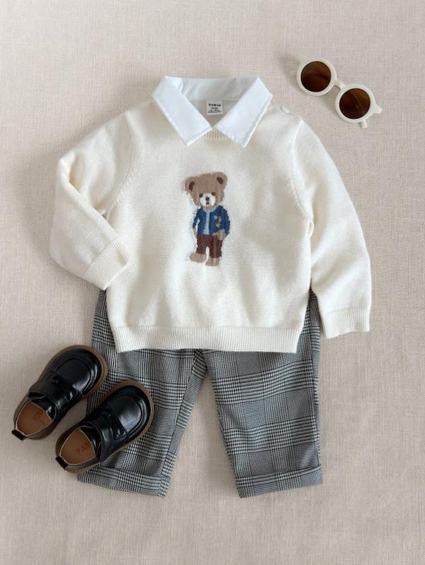 پلیور بافتنی پسرانه (PrepCrw) (6 ماه تا 3 سال) (naf.shein.46.44)